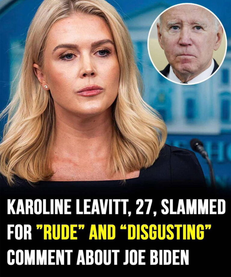 Karoline Leavitt Criticized Over Remark about Joe Biden